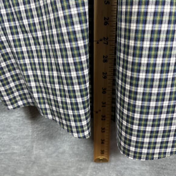 LL Bean Button Down Shirt Mens XL Long Sleeve Cotton Plaid Lot of 2 Red Green - Picture 14 of 15